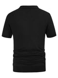 Men's Stripe Short Sleeve Polo Shirt - BigCart