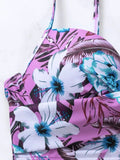 Women's Floral Cross Bikini Swimsuit - BigCart