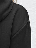 Casual Long Sleeve Solid Color Hooded Sweatshirt - BigCart